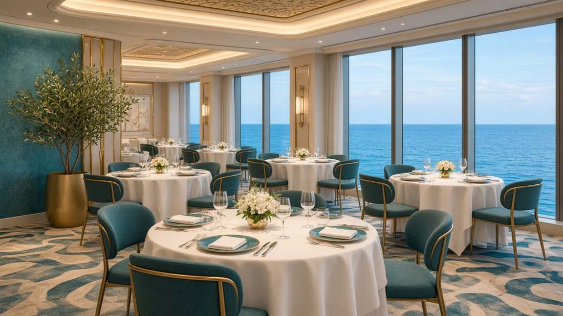 Restaurant élégant à bord